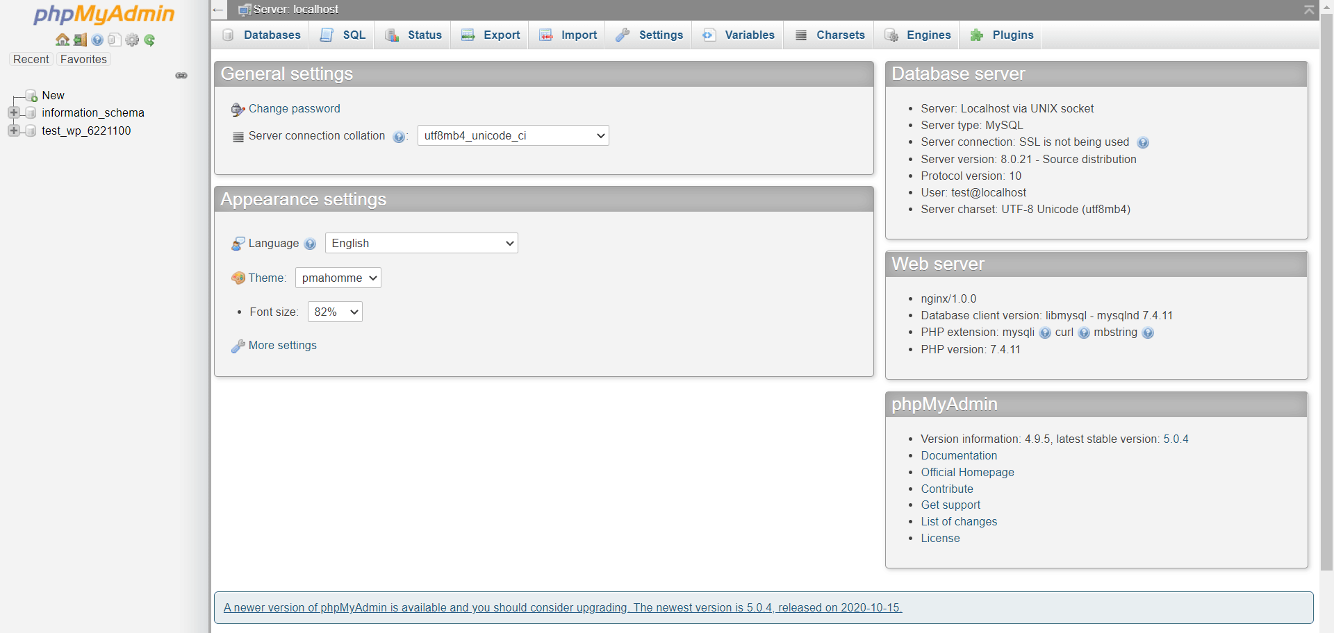 Access phpMyAdmin using ZesleCP